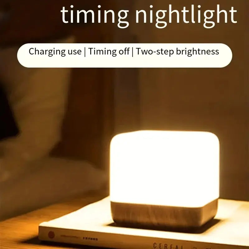 USB Rechargeable LED Cube Night Light for Home