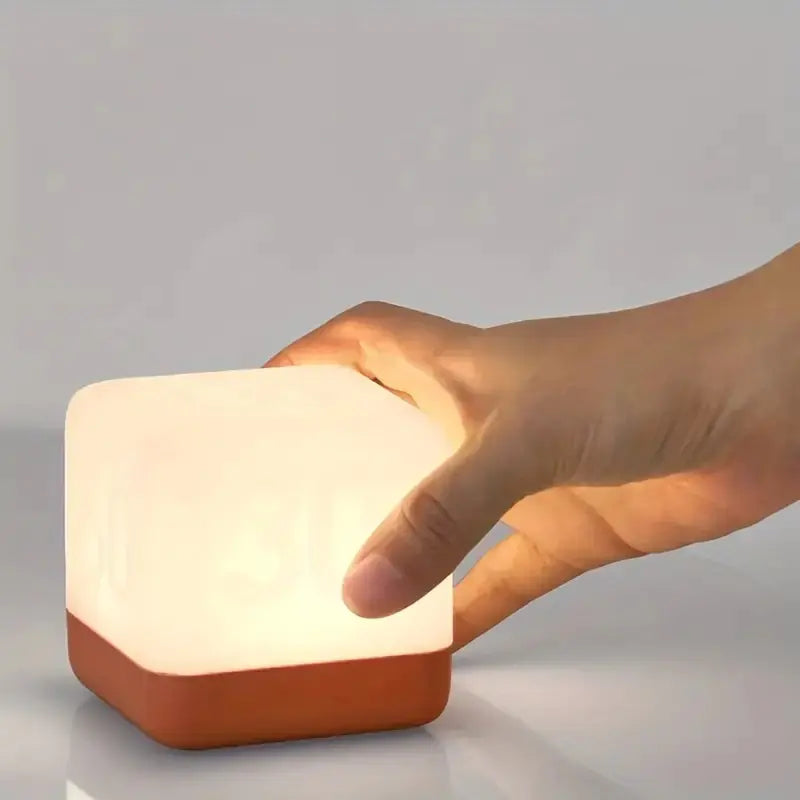 USB Rechargeable LED Cube Night Light for Home