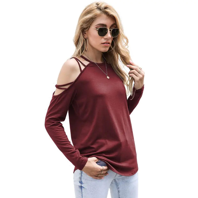 Luna Chic – Elegant Off-Shoulder Blouse