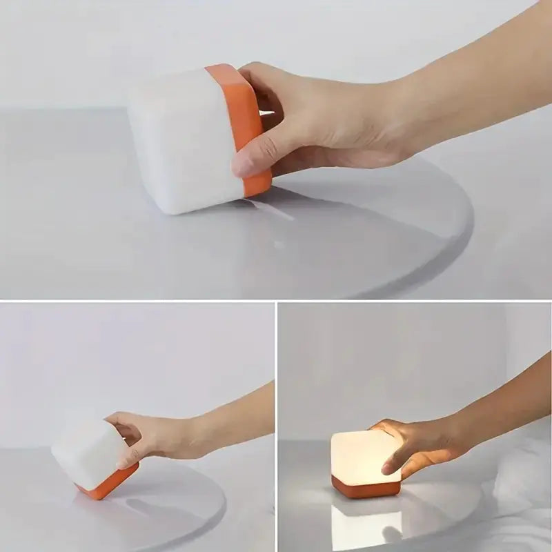 USB Rechargeable LED Cube Night Light for Home