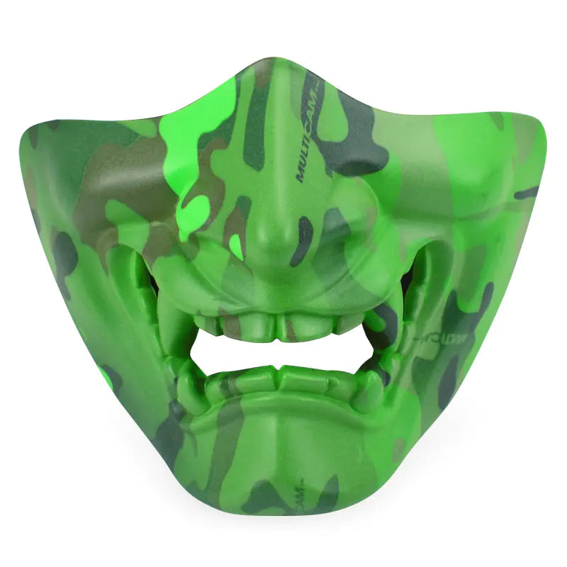 Halloween Glow Tactical Mask with Scary Face Design