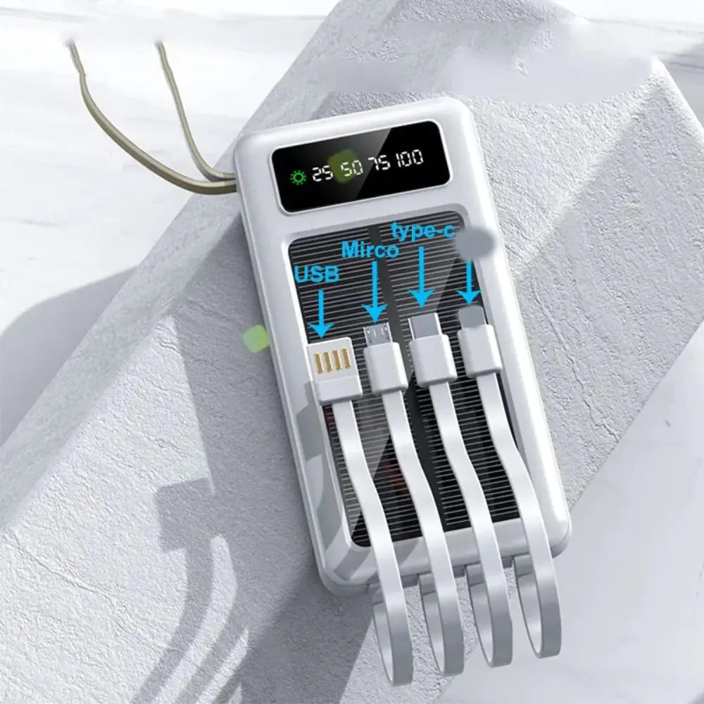 SolarCharge Companion with Integrated Cables