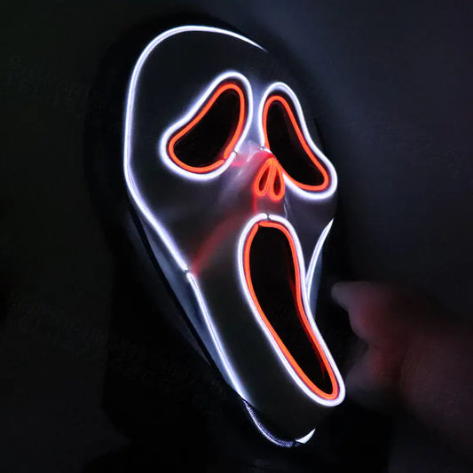 LED Glow Skull Mask for Halloween Party Scares 