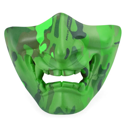 Halloween Glow Tactical Mask with Scary Face Design 