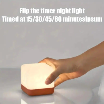 USB Rechargeable LED Cube Night Light for Home