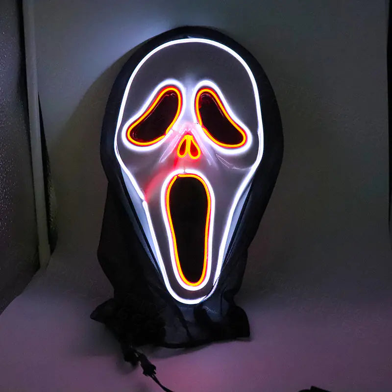 LED Glow Skull Mask for Halloween Party Scares 
